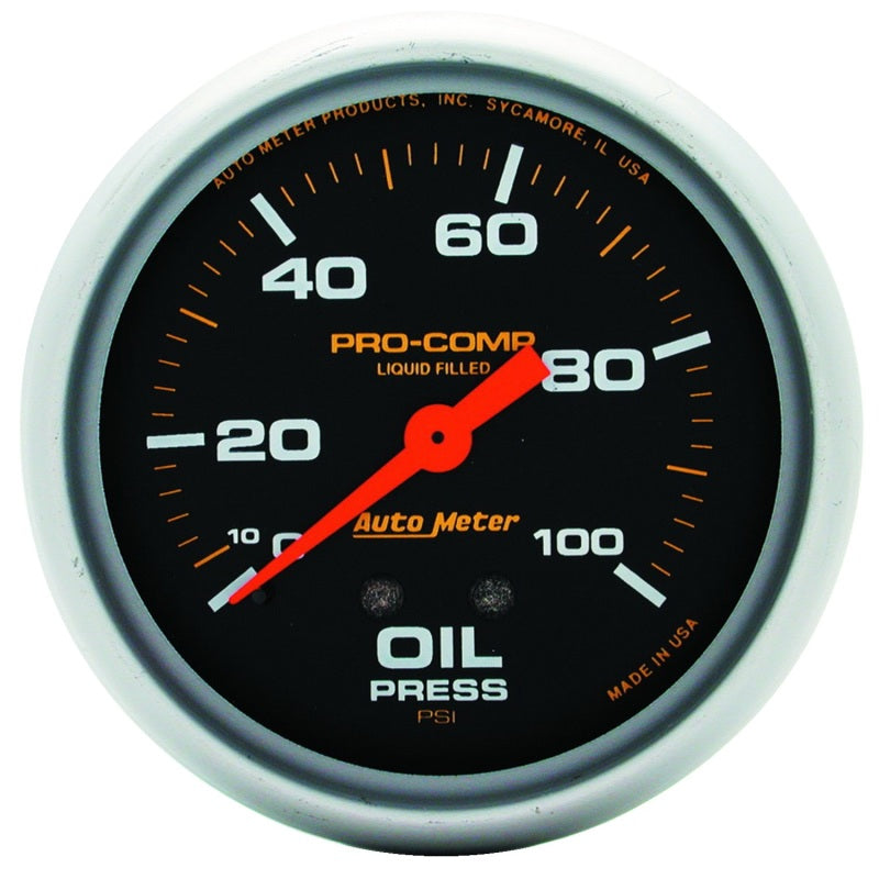 Autometer Liquid Filled Mechanical 66.7mm 0-100 PSI Oil Pressure Gauge Autometer Liquid Filled Mechanical 66.7mm 0-100 PSI Oil Pressure Gauge