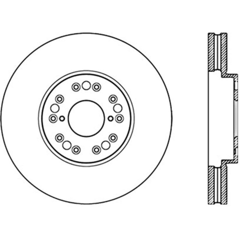 StopTech Power Slot 93-05 Lexus GS Series / 00-05 IS300 / 93-94 LS Front Left Cryo Slotted Rotor StopTech Power Slot 93-05 Lexus GS Series / 00-05 IS300 / 93-94 LS Front Left Cryo Slotted Rotor