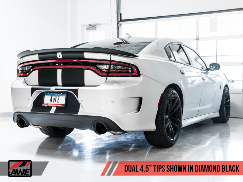 AWE Tuning 2017+ Dodge Charger 5.7L Track Edition Exhaust - Diamond Black Tips AWE Tuning 2017+ Dodge Charger 5.7L Track Edition Exhaust - Diamond Black Tips