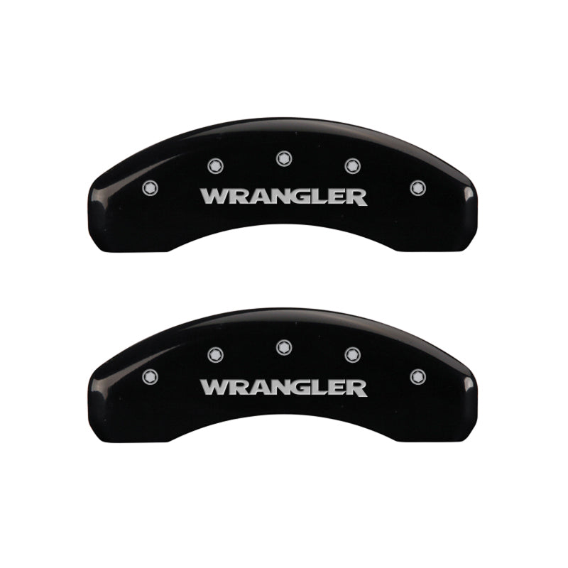 MGP 4 Caliper Covers Engraved Front & Rear WRANGLER Black finish silver ch MGP 4 Caliper Covers Engraved Front & Rear WRANGLER Black finish silver ch
