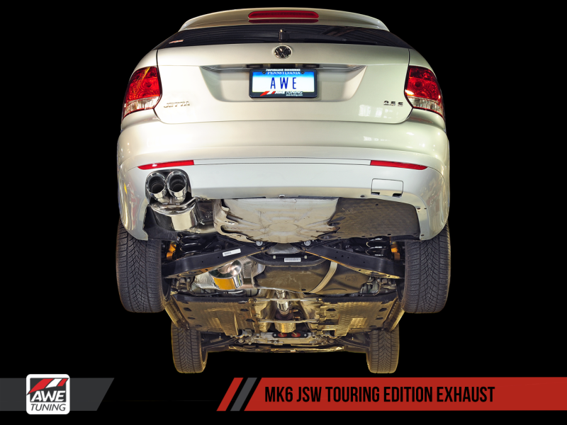 AWE Tuning Mk5 Jetta Mk6 Sportwagen 2.5L Touring Edition Exhaust - Polished Silver Tips AWE Tuning Mk5 Jetta Mk6 Sportwagen 2.5L Touring Edition Exhaust - Polished Silver Tips
