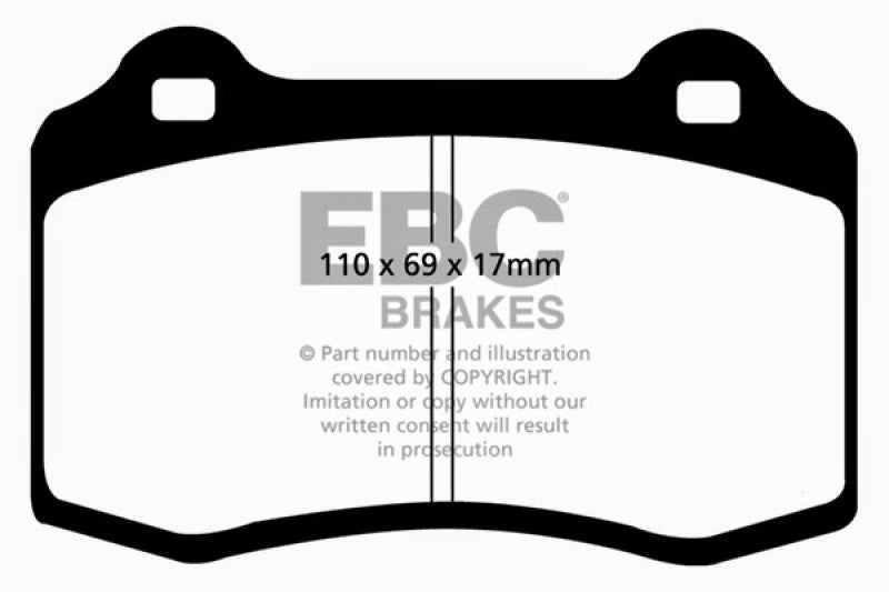 EBC 92-00 Dodge Viper 8.0 Bluestuff Front Brake Pads EBC 92-00 Dodge Viper 8.0 Bluestuff Front Brake Pads