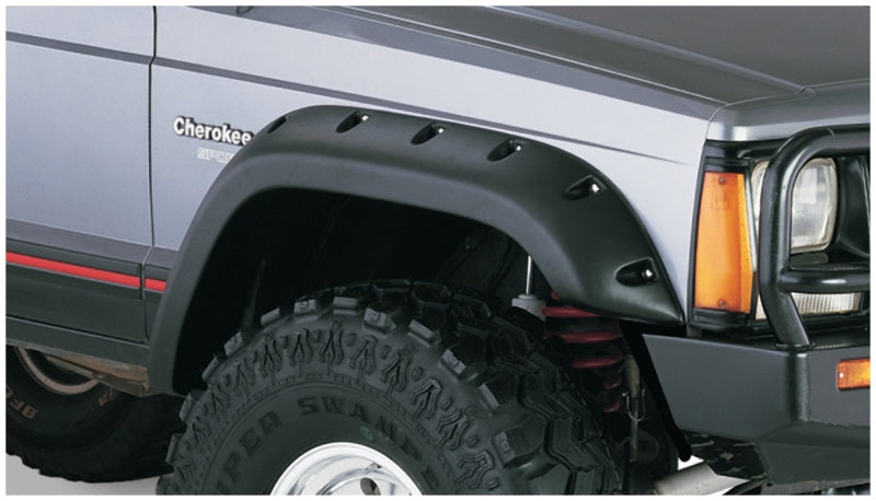 Bushwacker 84-01 Jeep Cherokee Cutout Style Flares 4pc Fits 4-Door Sport Utility Only - Black Bushwacker 84-01 Jeep Cherokee Cutout Style Flares 4pc Fits 4-Door Sport Utility Only - Black