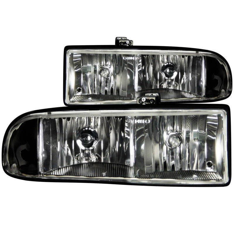 ANZO 1998-2005 Chevrolet S-10 Crystal Headlights Black ANZO 1998-2005 Chevrolet S-10 Crystal Headlights Black