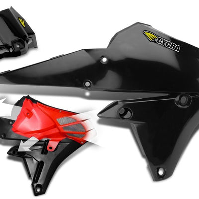 Cycra 15-19 Yamaha WR250F Powerflow Radiator Shrouds - Black