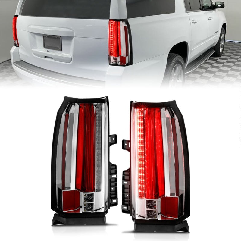 ANZO 2015-2017 Chevrolet Suburban/Tahoe LED Taillights Chrome ANZO 2015-2017 Chevrolet Suburban/Tahoe LED Taillights Chrome