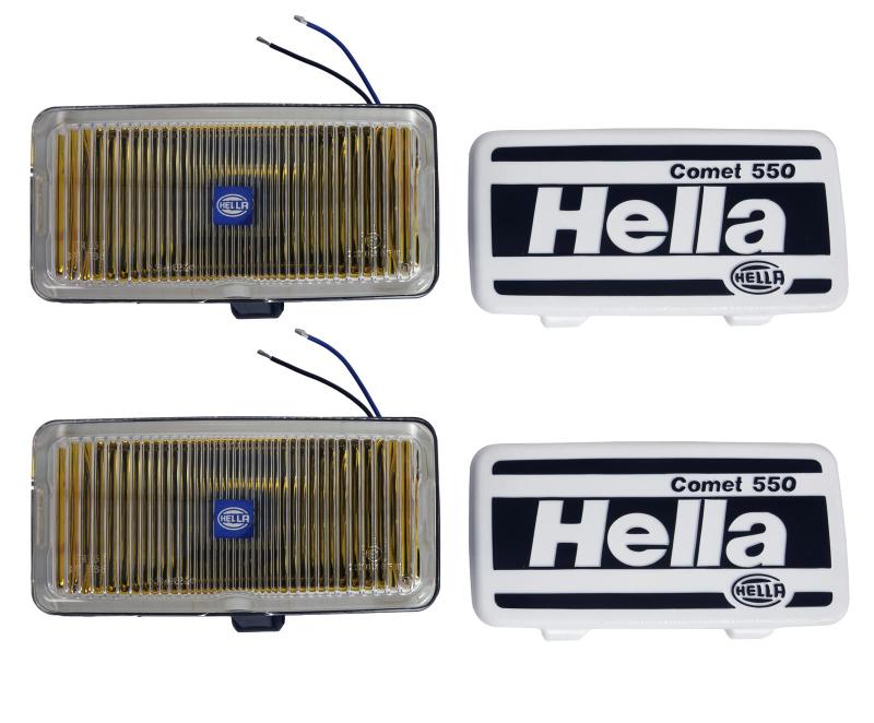 Hella 550 Series 55W 12V H3 Fog Lamp Kit - Amber Hella 550 Series 55W 12V H3 Fog Lamp Kit - Amber