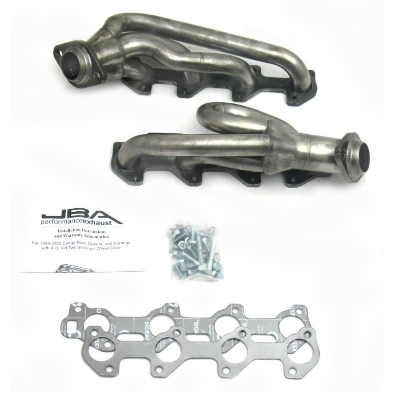 JBA 02-03 Dodge RAM 4.7L PowerTech 1-1/2in Primary Raw 409SS Cat4Ward Header JBA 02-03 Dodge RAM 4.7L PowerTech 1-1/2in Primary Raw 409SS Cat4Ward Header