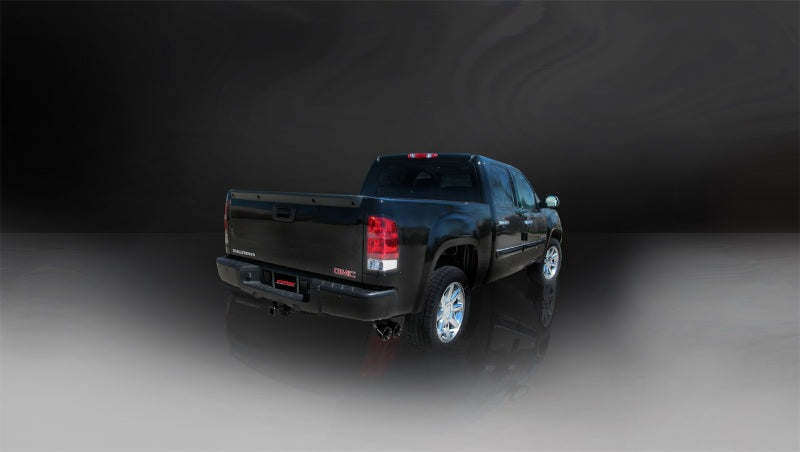 Corsa 10-10 GMC Sierra Denali 6.2L V8 3in Cat-Back Single Side w Twin 4in Black Pro-Series T Corsa 10-10 GMC Sierra Denali 6.2L V8 3in Cat-Back Single Side w Twin 4in Black Pro-Series T
