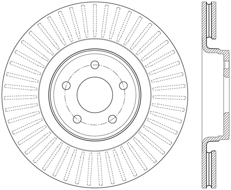 StopTech 14.5+ Ford Focus ST Front Right Slotted Performance Rotor StopTech 14.5+ Ford Focus ST Front Right Slotted Performance Rotor