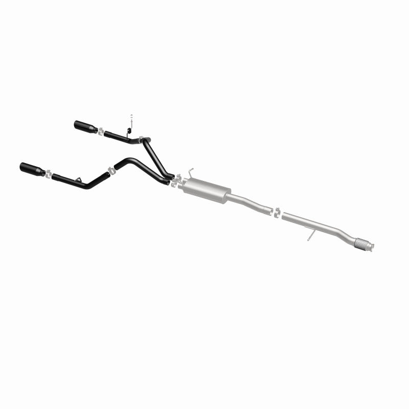 MagnaFlow SYS Cat-Back 4in Black Dual Split Rear Tips 14-15 Chevy Silverado/GMC Sierra 4.3L-5.3L MagnaFlow SYS Cat-Back 4in Black Dual Split Rear Tips 14-15 Chevy Silverado/GMC Sierra 4.3L-5.3L