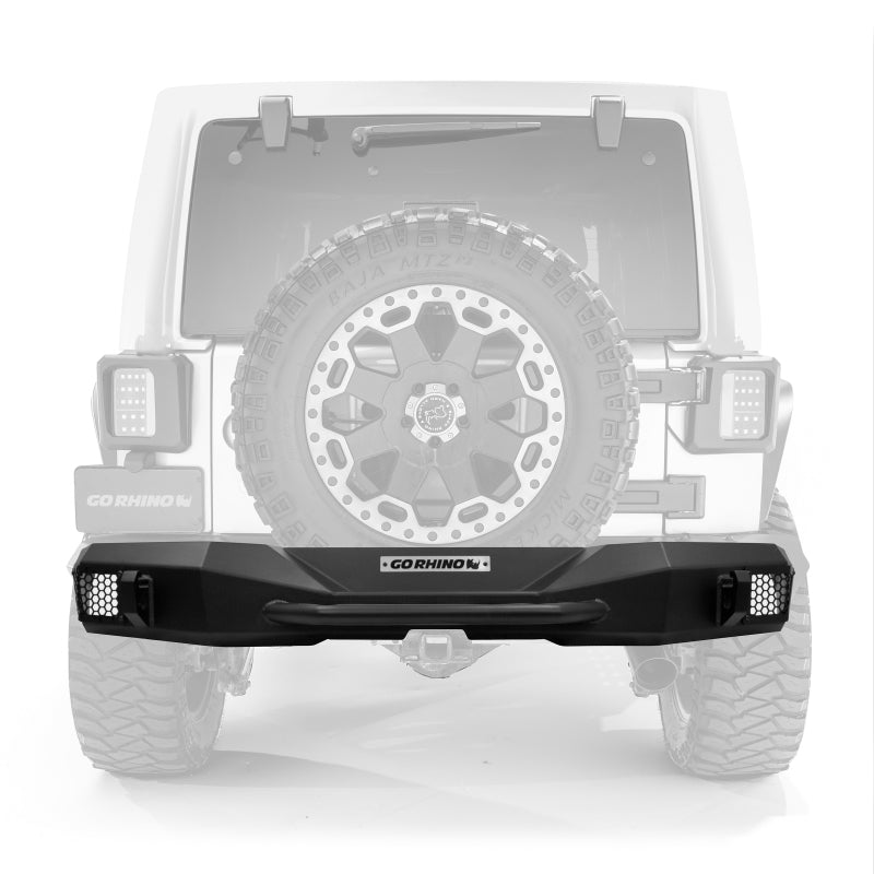 Go Rhino 07-18 Jeep Wrangler JK/JKU Rockline Rear Stubby Bumper Go Rhino 07-18 Jeep Wrangler JK/JKU Rockline Rear Stubby Bumper