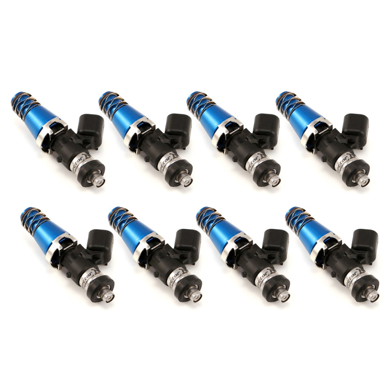 Injector Dynamics 1340cc Injectors - 60mm Length - 11mm Blue Top - Denso Lower Cushion (Set of 8) Injector Dynamics 1340cc Injectors - 60mm Length - 11mm Blue Top - Denso Lower Cushion (Set of 8)