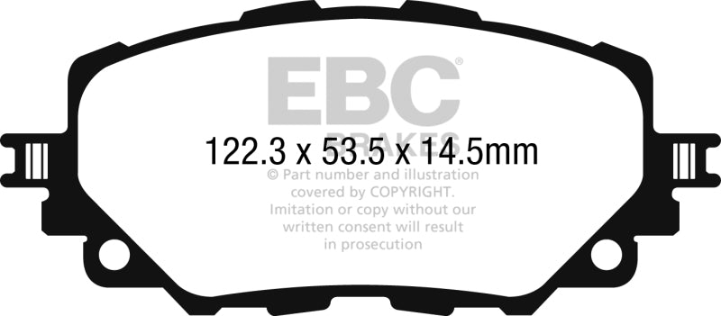 EBC 15-17 Mazda Miata MX-5 Redstuff Ceramic Low Dust Front Brake Pads EBC 15-17 Mazda Miata MX-5 Redstuff Ceramic Low Dust Front Brake Pads