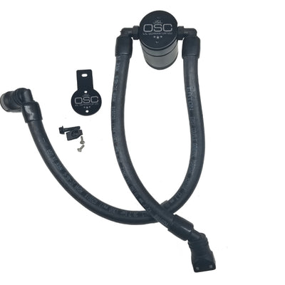 J&L 10-18 Ford Taurus Sho EcoBoost V6 Passenger Side Oil Separator 3.0 - Black Anodized