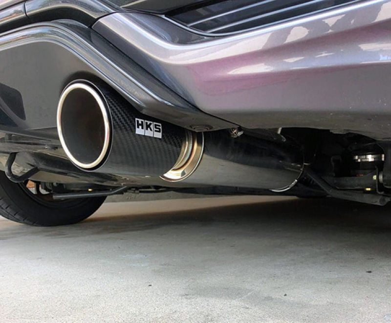HKS Hi-Power Muffler 2014+ Honda Fit Sport GK5 w/ Carbon Tips HKS Hi-Power Muffler 2014+ Honda Fit Sport GK5 w/ Carbon Tips