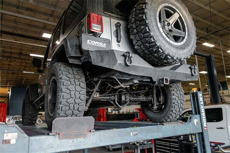 Corsa 2007-2018 Jeep Wrangler JKU 3.6L Sport 2.75in Cat-Back Exhaust w/ Turn Down Tip Corsa 2007-2018 Jeep Wrangler JKU 3.6L Sport 2.75in Cat-Back Exhaust w/ Turn Down Tip