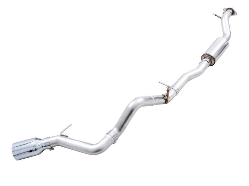 AWE Tuning 2021+ Ford Bronco 0FG Single Rear Exit Exhaust w/Chrome Silver Tip & Bash Guard AWE Tuning 2021+ Ford Bronco 0FG Single Rear Exit Exhaust w/Chrome Silver Tip & Bash Guard