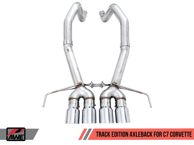 AWE Tuning 14-19 Chevy Corvette C7 Z06/ZR1 (w/AFM) Track Edition Axle-Back Exhaust w/Chrome Tips AWE Tuning 14-19 Chevy Corvette C7 Z06/ZR1 (w/AFM) Track Edition Axle-Back Exhaust w/Chrome Tips