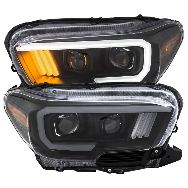 ANZO 2016-2017 Toyota Tacoma Projector Headlights w/ Plank Style Design Black/Amber w/ DRL ANZO 2016-2017 Toyota Tacoma Projector Headlights w/ Plank Style Design Black/Amber w/ DRL