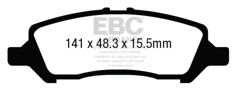 EBC 12+ Dodge Dart 1.4 Turbo Greenstuff Rear Brake Pads EBC 12+ Dodge Dart 1.4 Turbo Greenstuff Rear Brake Pads