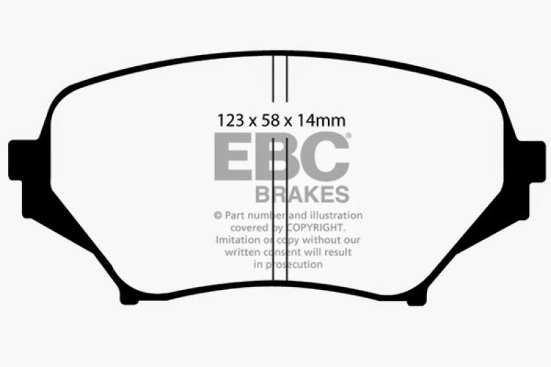 EBC 06-15 Mazda Miata MX5 2.0 Yellowstuff Front Brake Pads EBC 06-15 Mazda Miata MX5 2.0 Yellowstuff Front Brake Pads