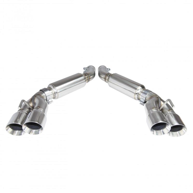 Kooks 2016 + Chevrolet Camaro SS 3in Axle Back Exhaust System w/ Mufflers and Polished Quad Tips Kooks 2016 + Chevrolet Camaro SS 3in Axle Back Exhaust System w/ Mufflers and Polished Quad Tips