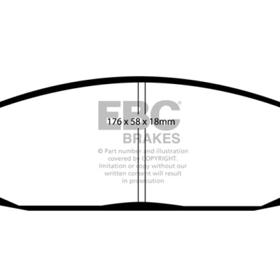 EBC 05-10 Jeep Commander 3.7 Extra Duty Front Brake Pads