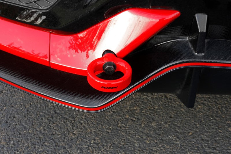 Perrin 10th Gen Civic SI/Type-R/Hatchback Tow Hook Kit (Rear) - Red Perrin 10th Gen Civic SI/Type-R/Hatchback Tow Hook Kit (Rear) - Red
