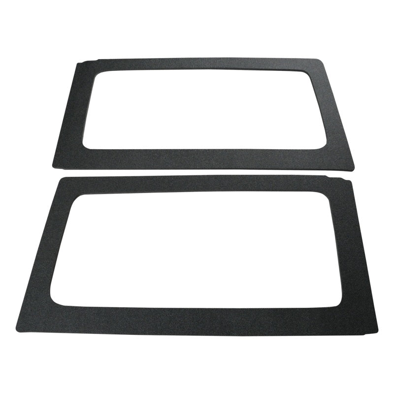 DEI 11-18 Jeep Wrangler JK 2-Door Boom Mat Rear Side Window Trim - 2 Piece - Black DEI 11-18 Jeep Wrangler JK 2-Door Boom Mat Rear Side Window Trim - 2 Piece - Black