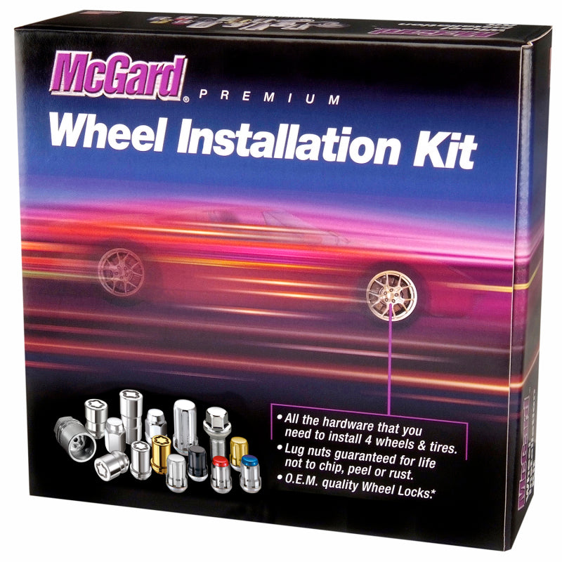 McGard 5 Lug Hex Install Kit w/Locks (Cone Seat Nut) M12X1.5 / 13/16 Hex / 1.5in. Length - Chrome McGard 5 Lug Hex Install Kit w/Locks (Cone Seat Nut) M12X1.5 / 13/16 Hex / 1.5in. Length - Chrome