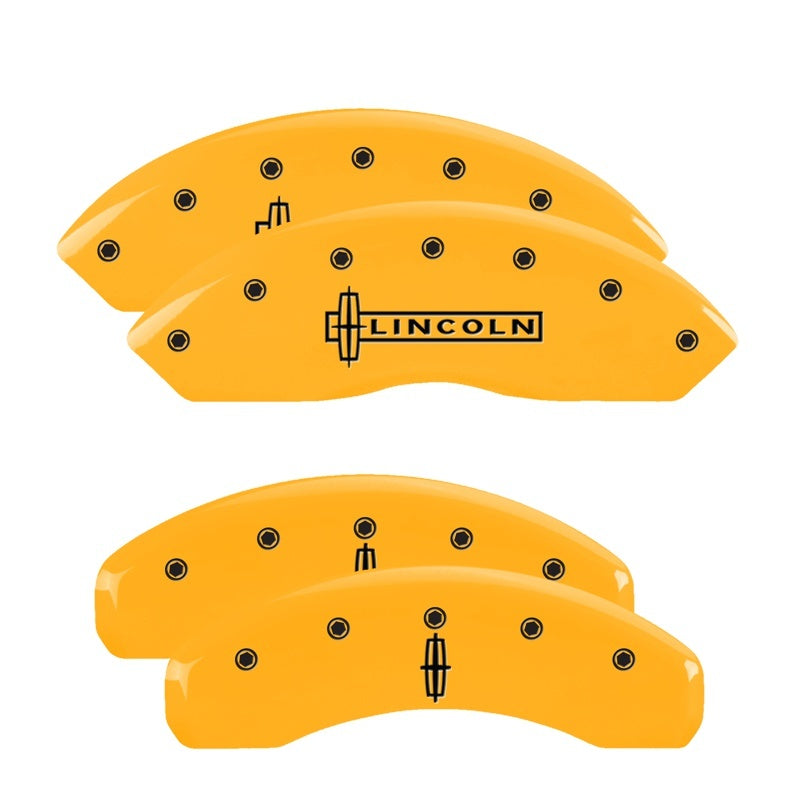 MGP 4 Caliper Covers Engraved Front & Rear MGP Yellow Finish Black Char 2004 Cadillac Escalade EXt MGP 4 Caliper Covers Engraved Front & Rear MGP Yellow Finish Black Char 2004 Cadillac Escalade EXt
