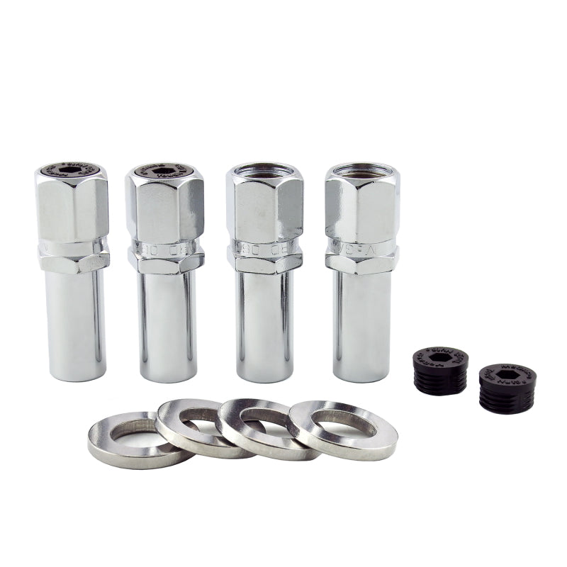 McGard Hex Lug Nut (Drag Racing X-Long Shank) 7/16-20 / 13/16 Hex / 2.475in. Length (4-Pk) - Chrome McGard Hex Lug Nut (Drag Racing X-Long Shank) 7/16-20 / 13/16 Hex / 2.475in. Length (4-Pk) - Chrome