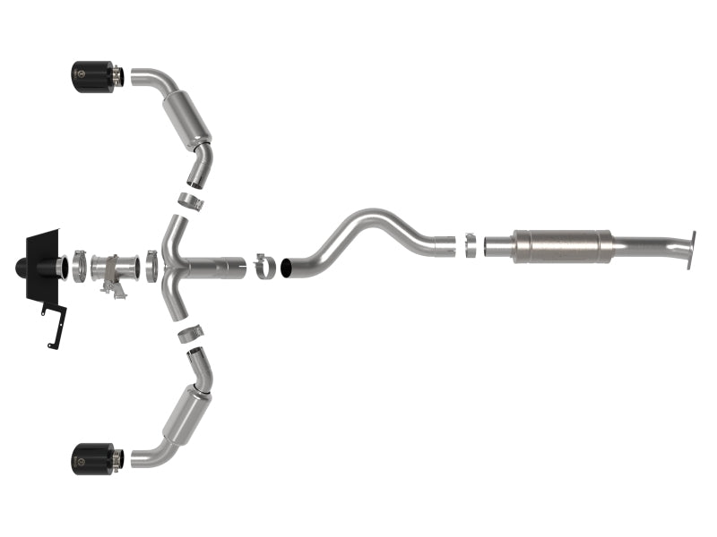 aFe 23-24 Toyota GR Corolla L3 1.6L (t) Gemini XV 3in to 2-1/2in Cat Back Exhaust w/ Black Tips aFe 23-24 Toyota GR Corolla L3 1.6L (t) Gemini XV 3in to 2-1/2in Cat Back Exhaust w/ Black Tips