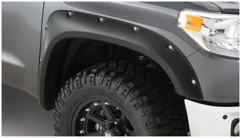 Bushwacker 14-18 Toyota Tundra Fleetside Pocket Style Flares 4pc 66.7/78.7/97.6in Bed - Black Bushwacker 14-18 Toyota Tundra Fleetside Pocket Style Flares 4pc 66.7/78.7/97.6in Bed - Black