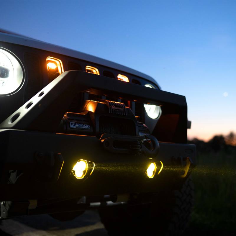 KC HiLiTES FLEX ERA 3 Dual Mode SAE Fog Lights - 2-Light Master Kit for Jeep Aftermarket Bumpers KC HiLiTES FLEX ERA 3 Dual Mode SAE Fog Lights - 2-Light Master Kit for Jeep Aftermarket Bumpers
