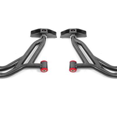 BMR 10-14 Ford Mustang / Shelby GT500 Non-Adj. Lower A-Arms (Poly/Delrin) - Black Hammertone