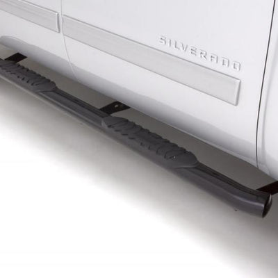 Lund 2019 Chevy Silverado 1500 CC (5.5in Bed Rocker Panel) 5in. Oval WTW Steel Nerf Bars - Black