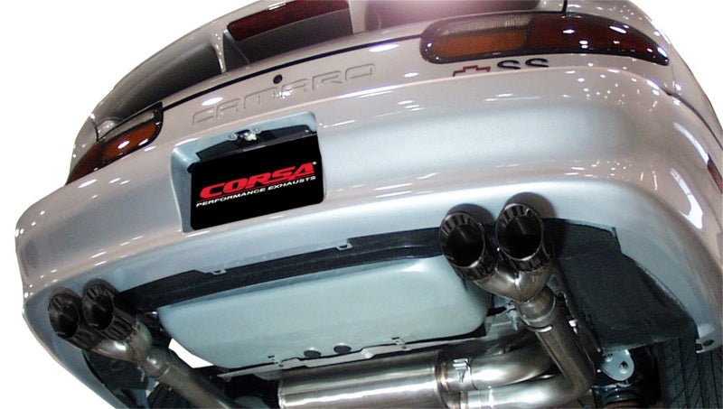 Corsa 1998-2002 Chevrolet Camaro Convertible Z28 5.7L V8 LS1 Black Tip Sport Cat-Back Exhaust Corsa 1998-2002 Chevrolet Camaro Convertible Z28 5.7L V8 LS1 Black Tip Sport Cat-Back Exhaust