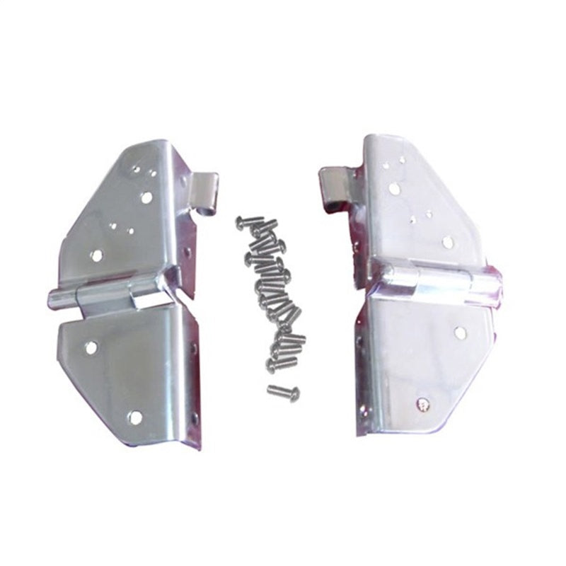 Rugged Ridge 76-95 Jeep CJ / Jeep Wrangler Stainless Steel Windshield Hinges Rugged Ridge 76-95 Jeep CJ / Jeep Wrangler Stainless Steel Windshield Hinges
