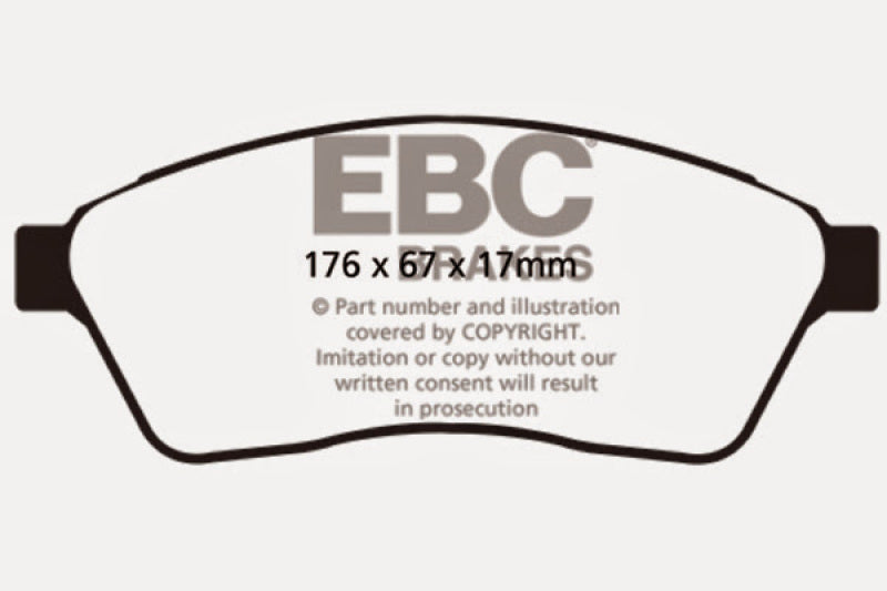 EBC 10-11 Cadillac SRX 2.8 Turbo Redstuff Front Brake Pads EBC 10-11 Cadillac SRX 2.8 Turbo Redstuff Front Brake Pads