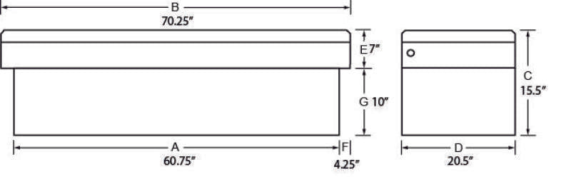 Tradesman Steel Cross Bed Truck Tool Box (70in./Side Opening) - Black Tradesman Steel Cross Bed Truck Tool Box (70in./Side Opening) - Black