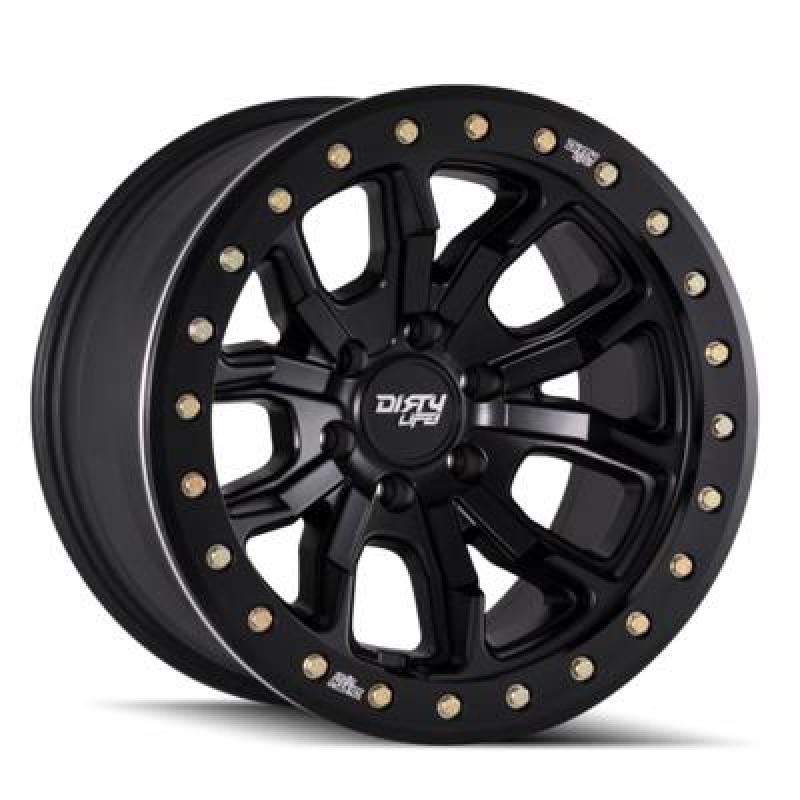 Dirty Life 9303 DT-1 17x9 / 5x127 BP / -38mm Offset / 78.1mm Hub Matte Black Wheel - Beadlock Dirty Life 9303 DT-1 17x9 / 5x127 BP / -38mm Offset / 78.1mm Hub Matte Black Wheel - Beadlock