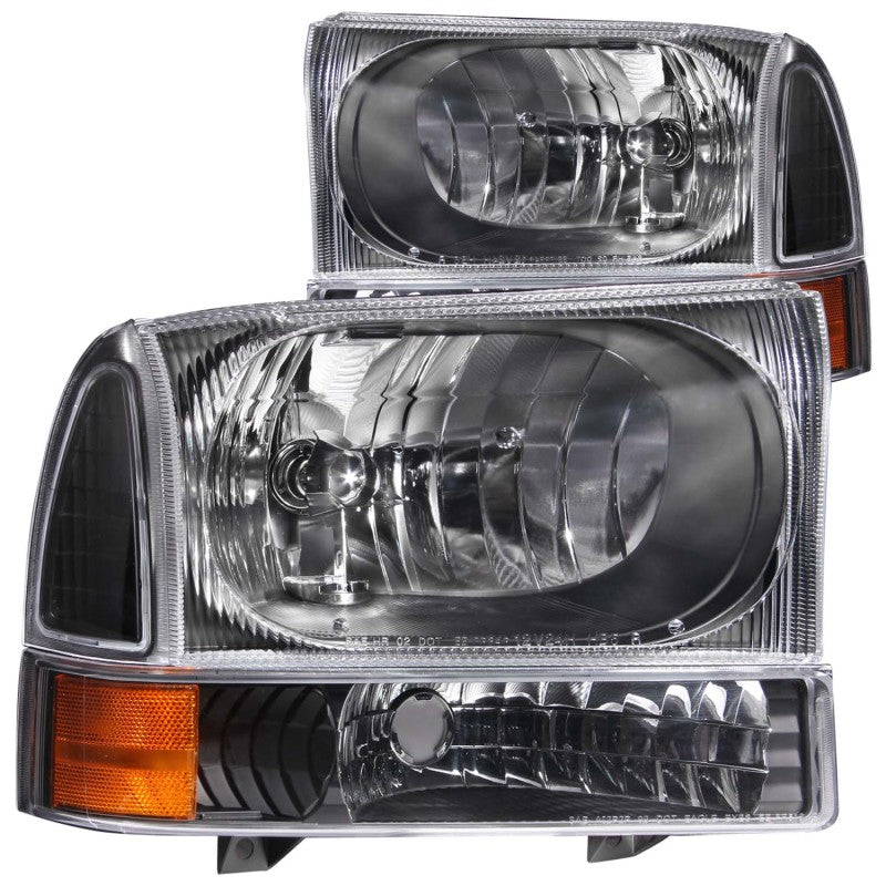 ANZO 2000-2004 Ford Excursion Crystal Headlights Black ANZO 2000-2004 Ford Excursion Crystal Headlights Black
