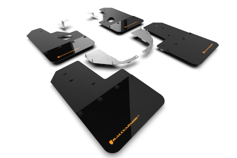 Rally Armor 21-25 Ford Bronco (Steel Bmpr + RR- NO Rptr/Sprt) Blk Mud Flap w/Cy Orange Logo Rally Armor 21-25 Ford Bronco (Steel Bmpr + RR- NO Rptr/Sprt) Blk Mud Flap w/Cy Orange Logo