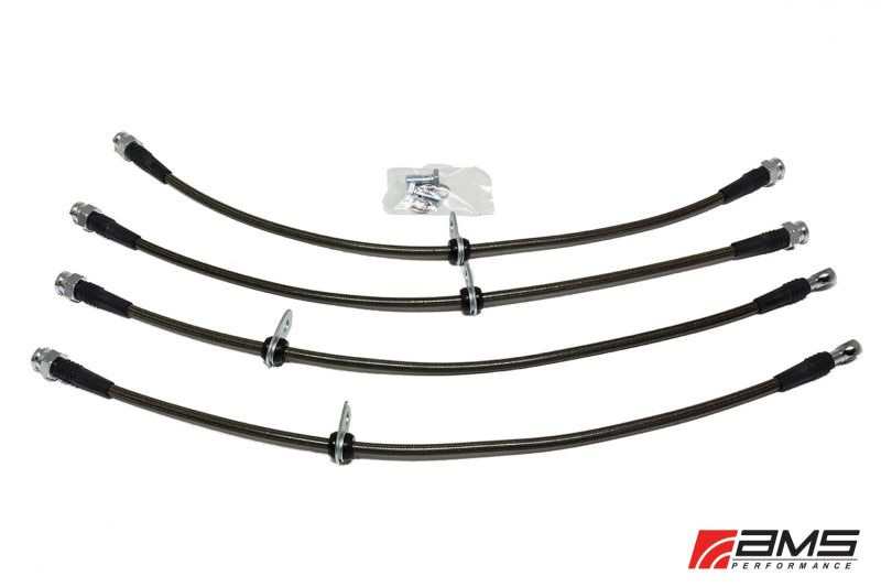 AMS Performance 08-15 Mitsubishi EVO X Stainless Steel Brake Lines (4 Lines) AMS Performance 08-15 Mitsubishi EVO X Stainless Steel Brake Lines (4 Lines)