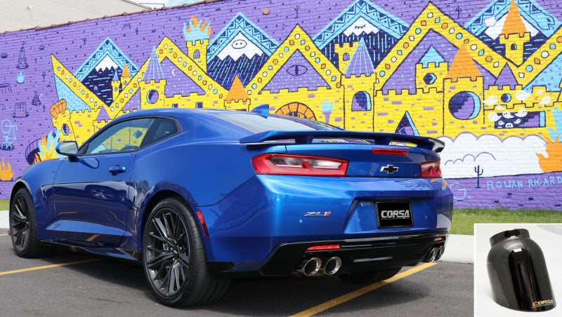 Corsa 2017-2024 Chevrolet Camaro SS 6.2L V8 2.75in Black Xtreme Axle-Back Exhaust Corsa 2017-2024 Chevrolet Camaro SS 6.2L V8 2.75in Black Xtreme Axle-Back Exhaust