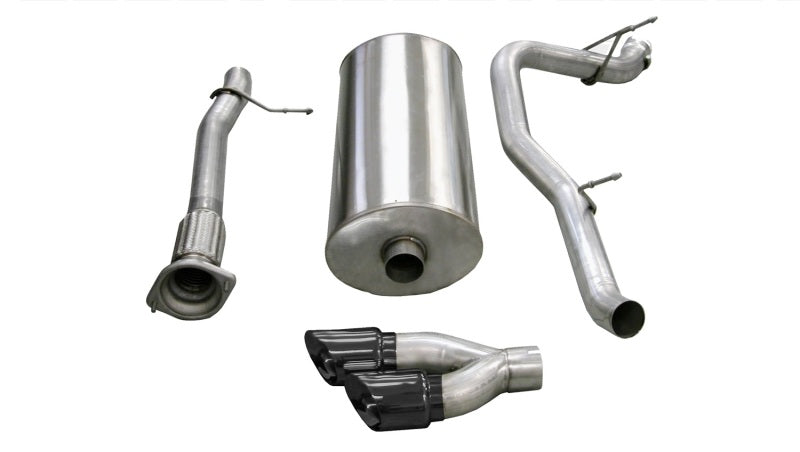 Corsa 2007-2010 Cadillac Escalade 6.2L V8 3in Cat-Back Single Side w Twin 4in Black Pro-Series Tips Corsa 2007-2010 Cadillac Escalade 6.2L V8 3in Cat-Back Single Side w Twin 4in Black Pro-Series Tips