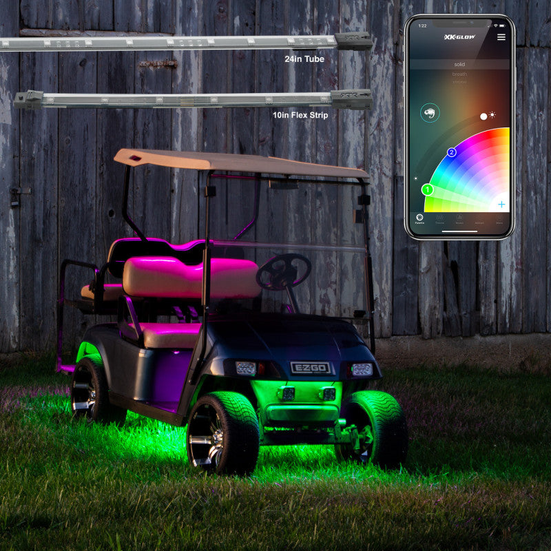 XK Glow LED Golf Cart Accent Light Kit XKchrome Smartphone App XK Glow LED Golf Cart Accent Light Kit XKchrome Smartphone App