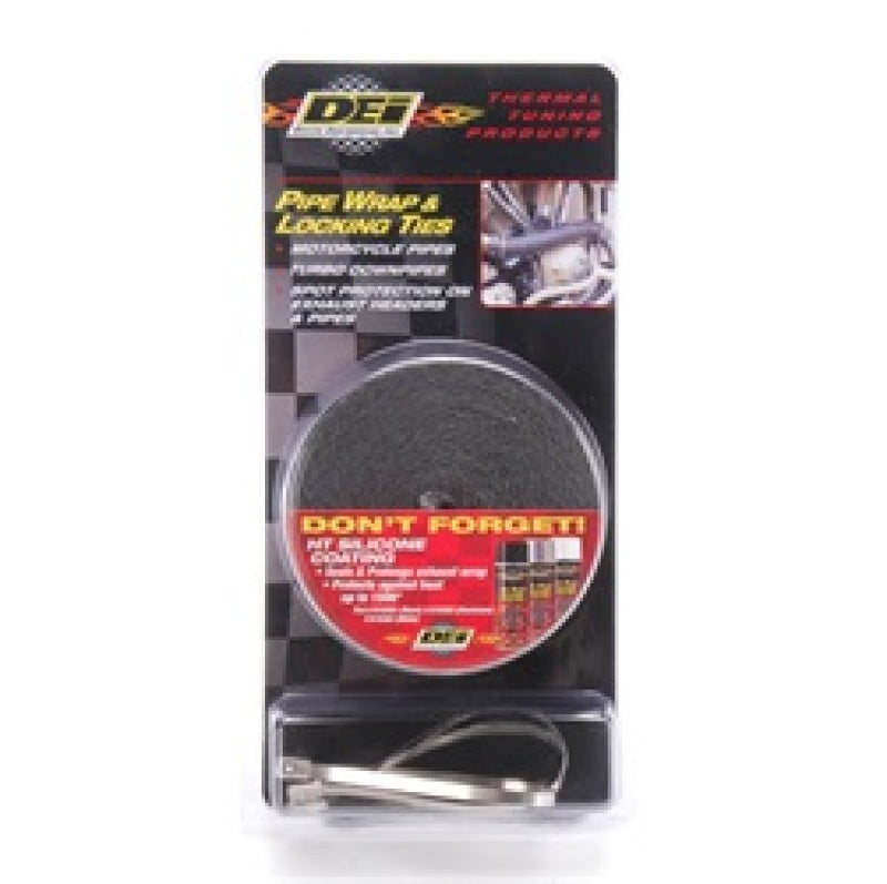 DEI Exhaust Wrap Kit - Pipe Wrap and Locking Tie - Black DEI Exhaust Wrap Kit - Pipe Wrap and Locking Tie - Black